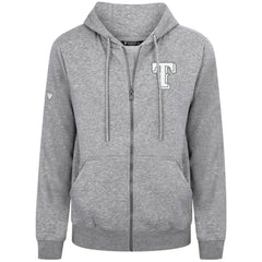 Texas Rangers Levelwear Podium Banner Arch Full-Zip Hoodie - Heather Gray Hoodies