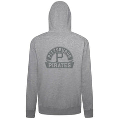 Pittsburgh Pirates Levelwear Podium Banner Arch Full-Zip Hoodie - Heather Gray Hoodies