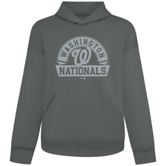 Washington Nationals Levelwear Luxe Signature Banner Arch Tri-Blend Hoodie - Gray Hoodies