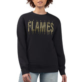 Calgary Flames G-III 4Her by Carl Banks Women's Metallic Drop Printed Fleece Sweatshirt - Black | US 203500680