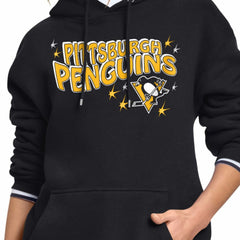 Pittsburgh Penguins Starter Women's Fireworks Fleece Hoodie - Black | US 203500690