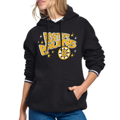 Boston Bruins Starter Women's Fireworks Fleece Hoodie - Black | US 203500694
