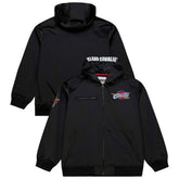 Cleveland Cavaliers Hardwood Classics Nights Walk the Tunnel Satin Bomber Full-Snap Hooded Jacket Black - Mitchell & Ness