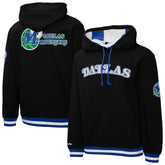 Dallas Mavericks Hardwood Classics Nights Playmaker Fleece Hoodie Black - Mitchell & Ness