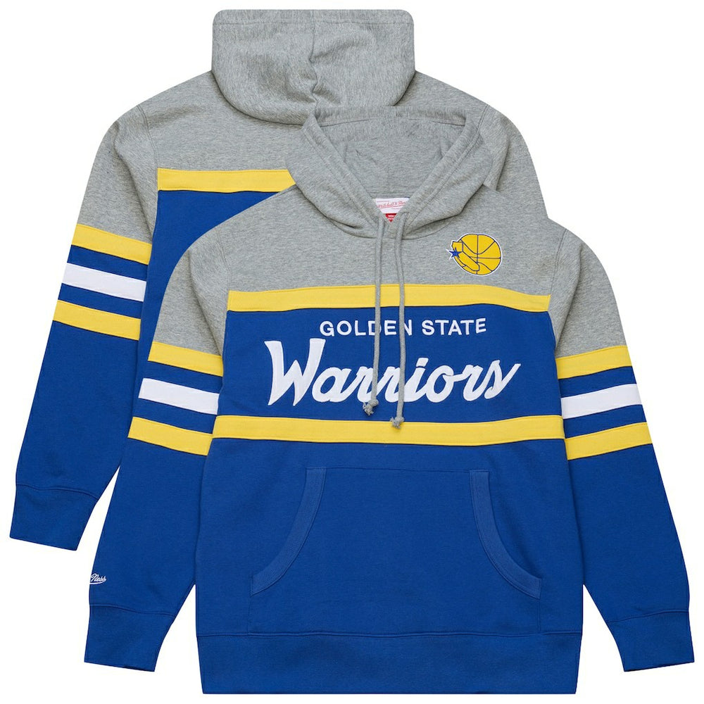 Golden State Warriors Head Coach Hoodie Royal/Gray - Mitchell & Ness