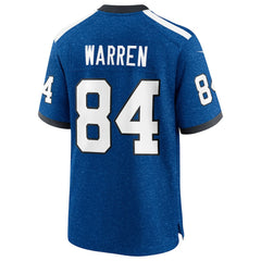 Tyler Warren Indianapolis Colts Alternate 2 Indiana Nights Game Jersey - Heather Royal Jerseys