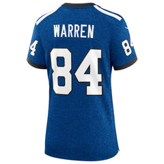 Tyler Warren Indianapolis Colts Women's Alternate 2 Indiana Nights Game Jersey - Heather Royal Jerseys