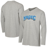 Orlando Magic Concepts Sport Hawthorn Thermal Knit Long Sleeve Henley T-Shirt Gray