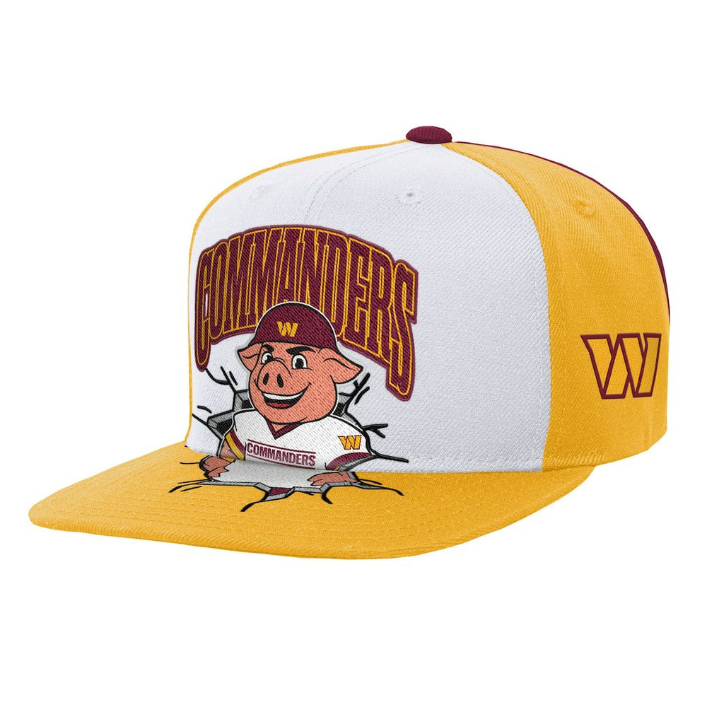 Washington Commanders Youth Team Mascot Snapback Hat - White Hats