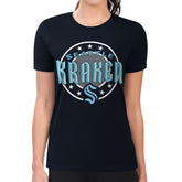 Seattle Kraken G-III 4Her by Carl Banks Women's Super-Slim Lightweight Pinstripe Circle Graphic T-Shirt - Navy | US 203505350