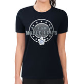 Toronto Maple Leafs G-III 4Her by Carl Banks Women's Super-Slim Lightweight Pinstripe Circle Graphic T-Shirt - Navy | US 203505352