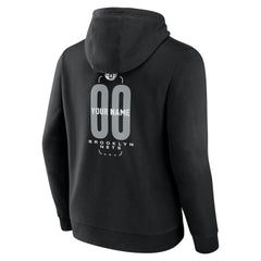 Brooklyn Nets Center Court Name & Number Custom Hoodie Black