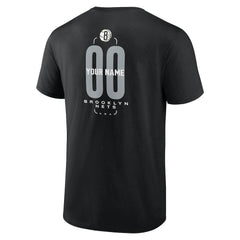 Brooklyn Nets Center Court Name & Number Custom T-Shirt Black outlet