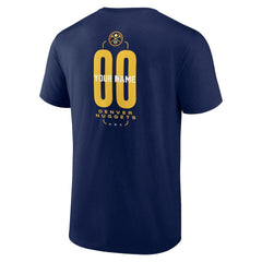 Denver Nuggets Center Court Name & Number Custom T-Shirt Navy outlet