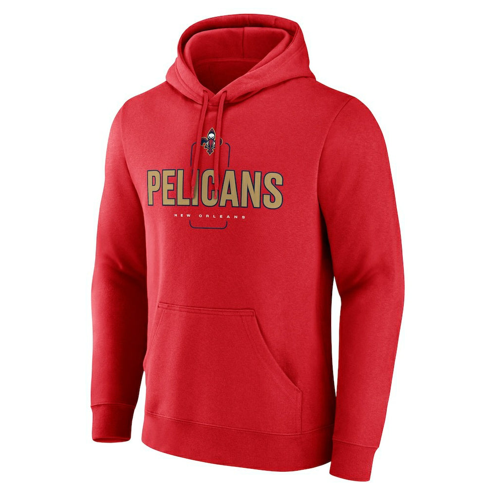 New Orleans Pelicans Center Court Name & Number Custom Hoodie Red