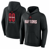 Toronto Raptors Center Court Name & Number Custom Hoodie Black