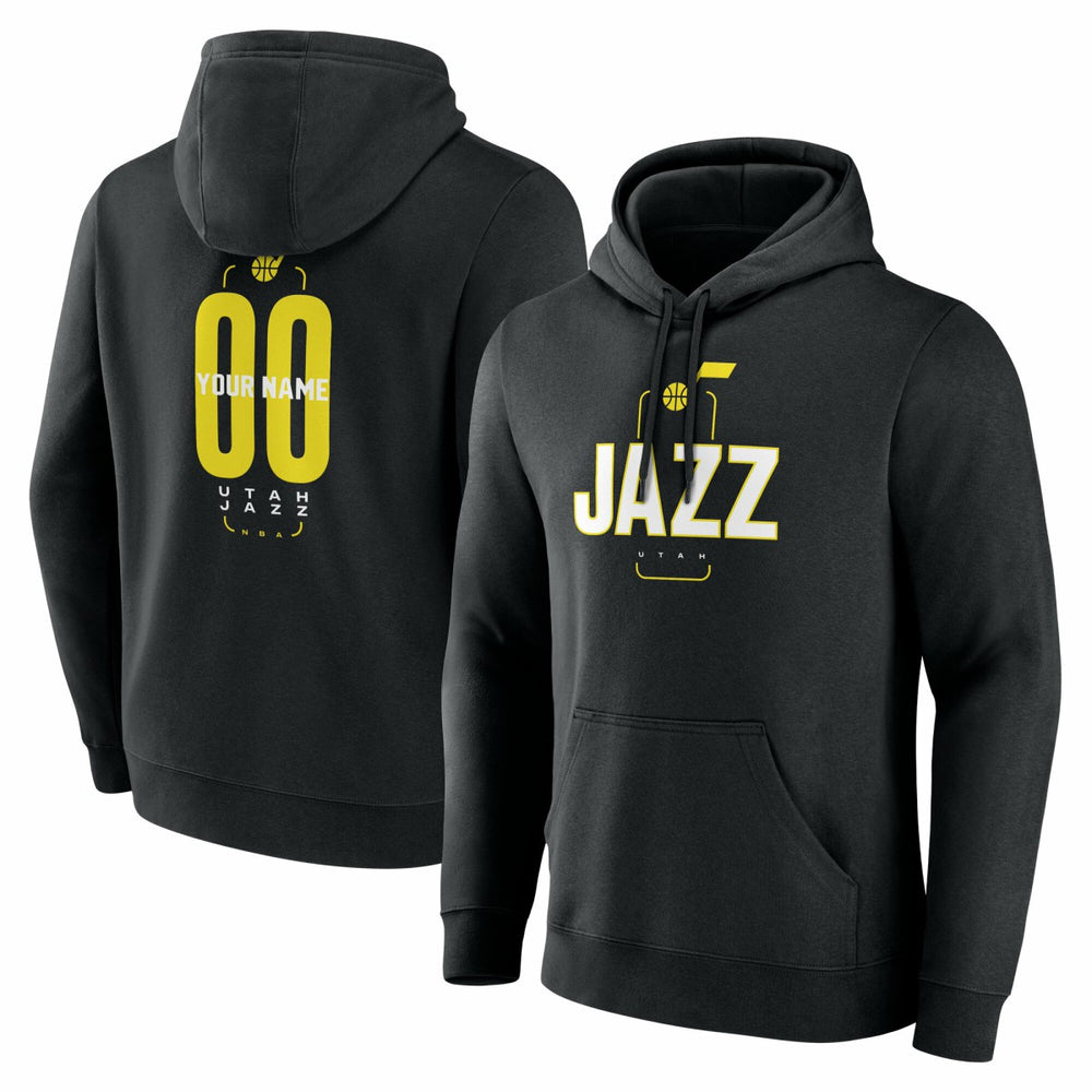 Utah Jazz Center Court Name & Number Custom Hoodie Black outlet