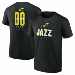 Utah Jazz Center Court Name & Number Custom T-Shirt Black outlet