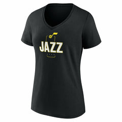 Utah Jazz Women's Center Court Name & Number Custom V-Neck T-Shirt Black outlet