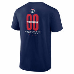 Washington Wizards Center Court Name & Number Custom T-Shirt Navy