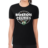 Boston Celtics G-III 4Her by Carl Banks Women's Super-Slim Lightweight Pinstripe Circle Graphic T-Shirt Black