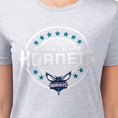 Charlotte Hornets G-III 4Her by Carl Banks Women's Super-Slim Lightweight Pinstripe Circle Graphic T-Shirt Gray outlet
