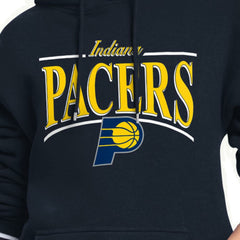 Indiana Pacers Starter Women's Arch Stripe Fleece Hoodie Navy