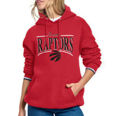 Toronto Raptors Starter Women's Arch Stripe Fleece Hoodie Red