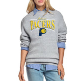 Indiana Pacers Starter Women's Arch Stripe Fleece Crewneck Sweatshirt Gray