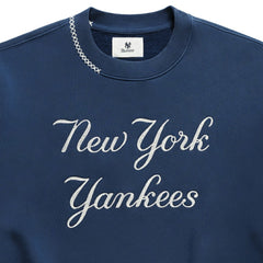New York Yankees Madhappy Unisex Script Fleece Sweatshirt - Blue Sweatshirts