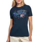 Oklahoma City Thunder Starter Women's Fireworks T-Shirt Navy outlet