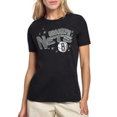Brooklyn Nets Starter Women's Fireworks T-Shirt Black outlet