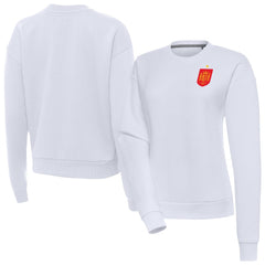 Spain National Team Antigua Women's Takeover Fleece Sweatshirt White