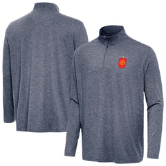 Spain National Team Antigua Masters Quarter-Zip Pullover Heather Navy