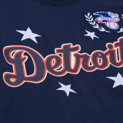Detroit Tigers Mitchell & Ness Women's Pep Rally Cropped Boxy T-Shirt - Navy T-shirts
