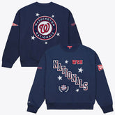 Washington Nationals Mitchell & Ness Women's Pep Rally Sweatshirt - Navy Sweatshirts