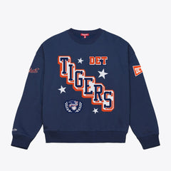 Detroit Tigers Mitchell & Ness Women's Pep Rally Sweatshirt - Navy Sweatshirts