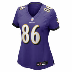 Cornelius Johnson Baltimore Ravens Women's Team Game Jersey - Purple Jerseys