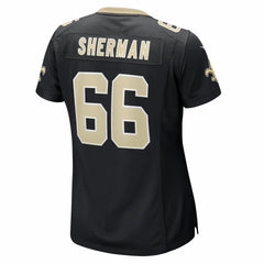 William Sherman New Orleans Saints Women's Team Game Jersey - Black Jerseys