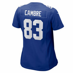 Dalen Cambre New York Giants Women's Team Game Jersey - Royal Jerseys