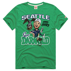 Sam Darnold Seattle Seahawks Homage Unisex Caricature Player Graphic Tri-Blend T-Shirt - Neon Green T-shirts