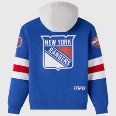 New York Rangers OVO x NHL Fleece Hoodie - Blue | US 203514861