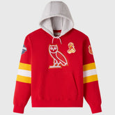 Calgary Flames OVO x NHL Fleece Hoodie - Red | US 203514862