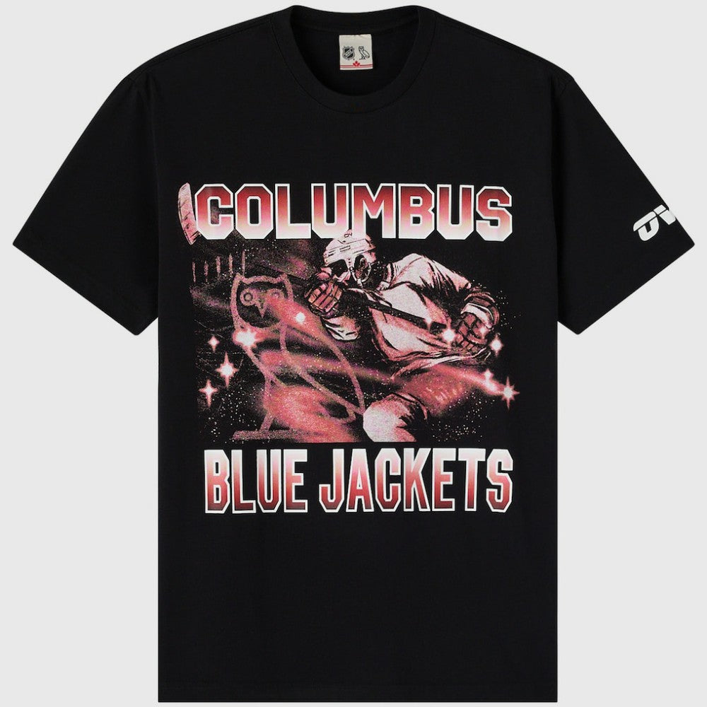 Columbus Blue Jackets OVO x NHL Graphic T-Shirt - Black | US 203514903