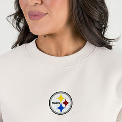 Pittsburgh Steelers Gameday Couture Women's Power Move Stadium Premium Drop Shoulder Sweatshirt - Natural Sweatshirts