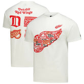 Detroit Red Wings Starter Logo Collage T-Shirt - White | US 203517181