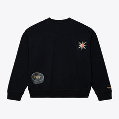Vegas Golden Knights Mitchell & Ness Women's Crewneck Sweatshirt - Black | US 203517449