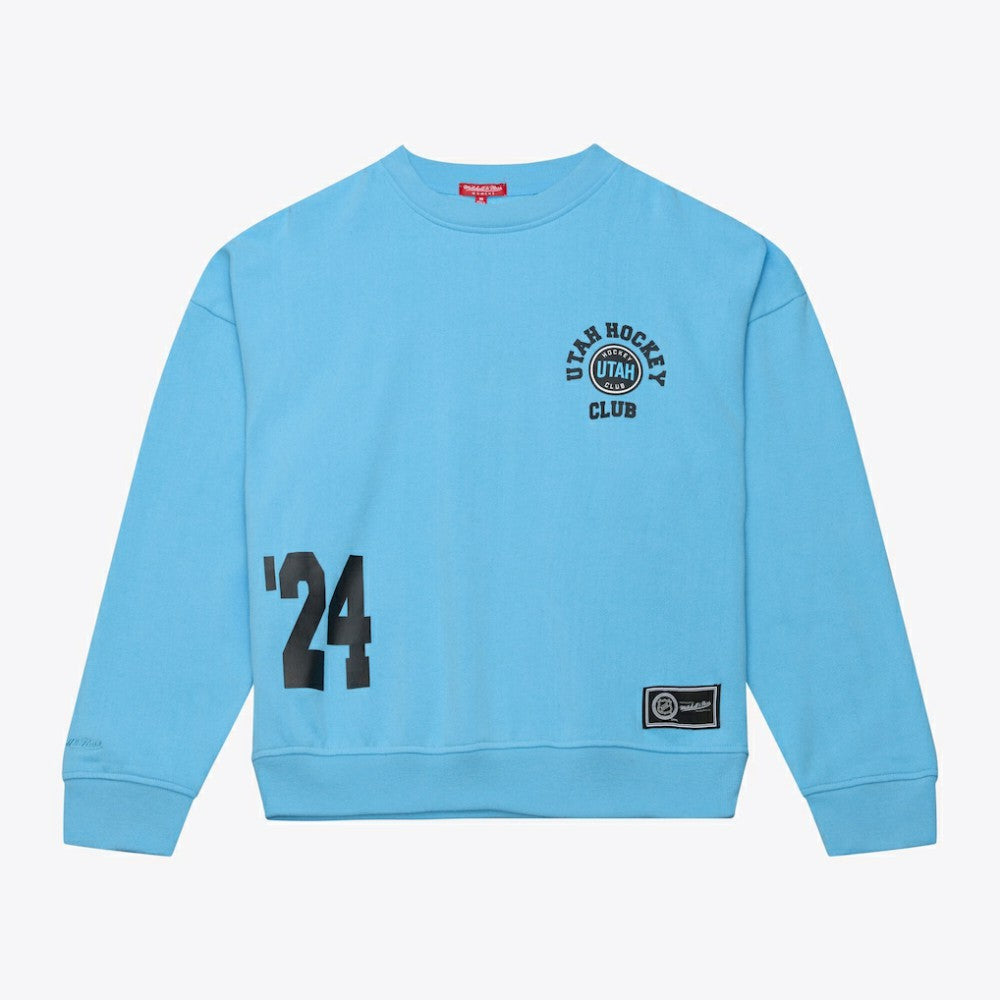 Utah Mammoth Mitchell & Ness Women's Crewneck Sweatshirt - Blue | US 203517454