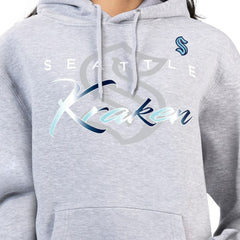 Seattle Kraken G-III 4Her by Carl Banks Women's Shadow Logo Fleece Hoodie - Gray | US 203519921