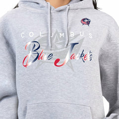 Columbus Blue Jackets G-III 4Her by Carl Banks Women's Shadow Logo Fleece Hoodie - Gray | US 203519926
